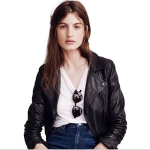Madewell | Black Hardware and Leather Moto Jacket